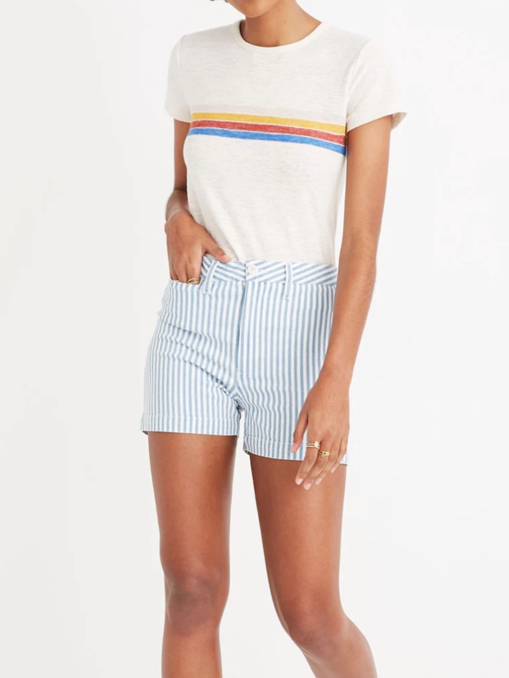 Madewell Emmett shorts Railroad Stripe